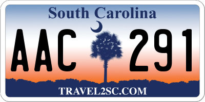SC license plate AAC291