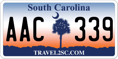 SC license plate AAC339