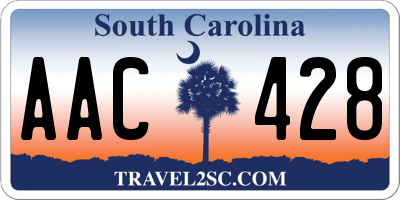 SC license plate AAC428