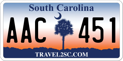 SC license plate AAC451
