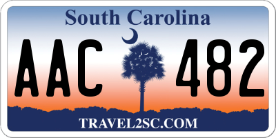 SC license plate AAC482