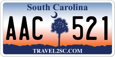 SC license plate AAC521