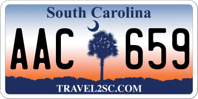 SC license plate AAC659