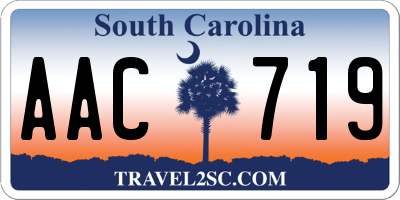 SC license plate AAC719