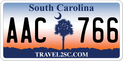 SC license plate AAC766