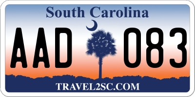 SC license plate AAD083