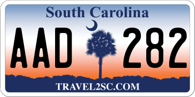 SC license plate AAD282