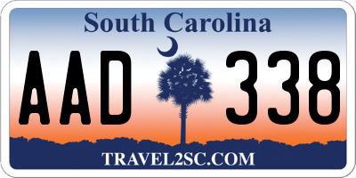 SC license plate AAD338
