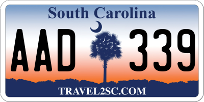 SC license plate AAD339