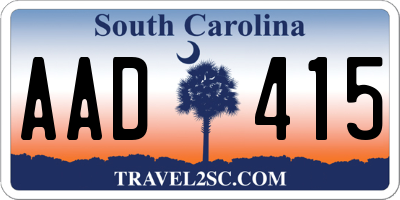 SC license plate AAD415