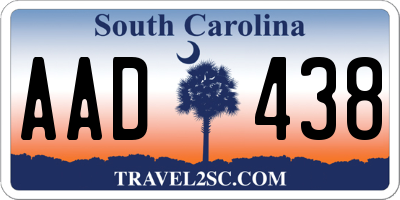 SC license plate AAD438