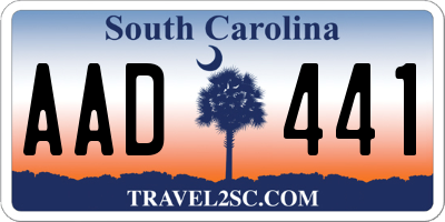 SC license plate AAD441