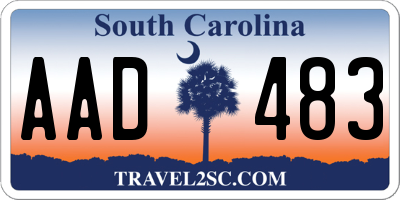 SC license plate AAD483