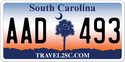 SC license plate AAD493