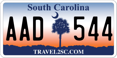 SC license plate AAD544