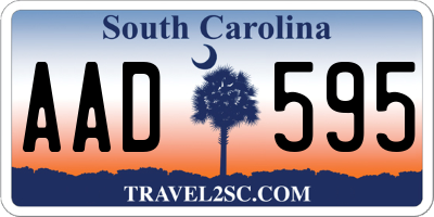 SC license plate AAD595