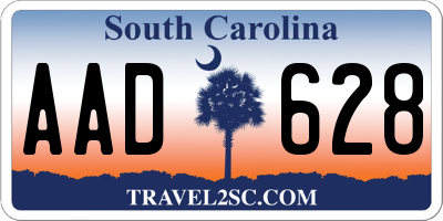 SC license plate AAD628