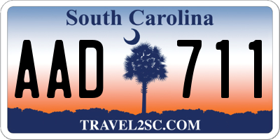 SC license plate AAD711