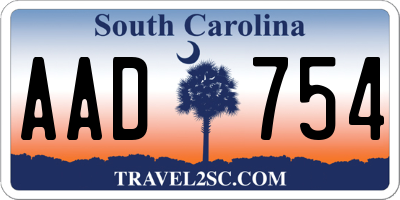 SC license plate AAD754