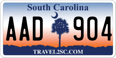 SC license plate AAD904