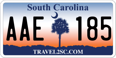 SC license plate AAE185