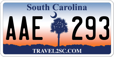 SC license plate AAE293
