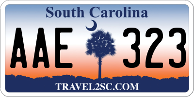 SC license plate AAE323