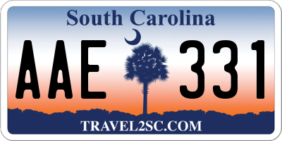 SC license plate AAE331