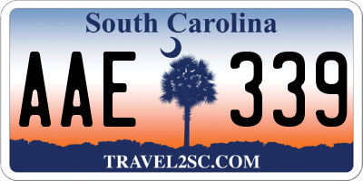 SC license plate AAE339