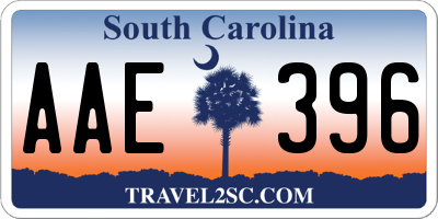 SC license plate AAE396