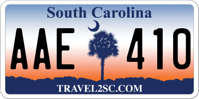 SC license plate AAE410