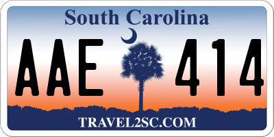 SC license plate AAE414