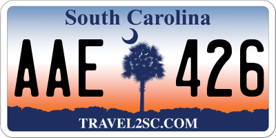 SC license plate AAE426