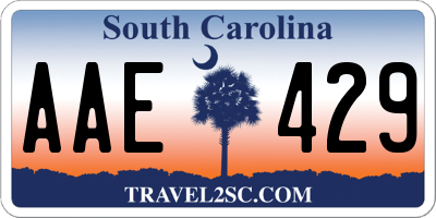 SC license plate AAE429