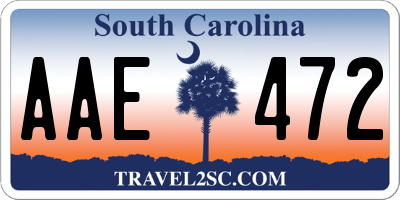 SC license plate AAE472