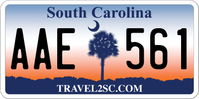 SC license plate AAE561