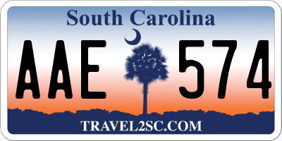 SC license plate AAE574