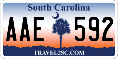 SC license plate AAE592