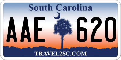 SC license plate AAE620