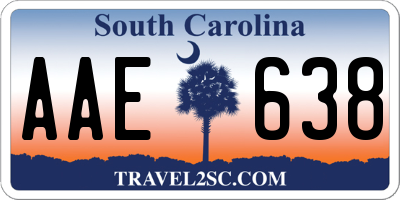 SC license plate AAE638