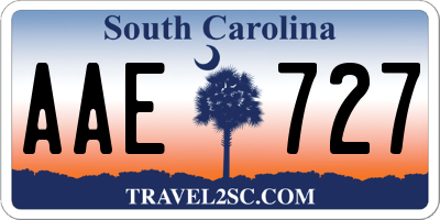 SC license plate AAE727