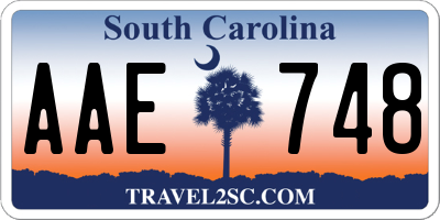 SC license plate AAE748