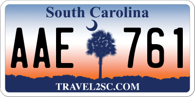 SC license plate AAE761