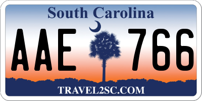 SC license plate AAE766