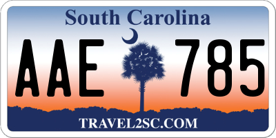 SC license plate AAE785
