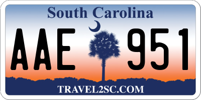 SC license plate AAE951