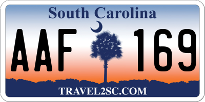 SC license plate AAF169