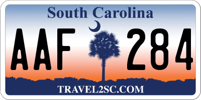 SC license plate AAF284