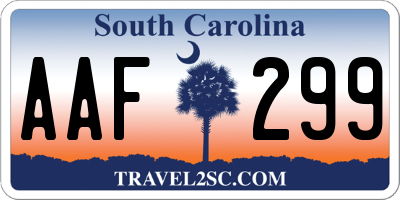 SC license plate AAF299