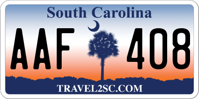 SC license plate AAF408